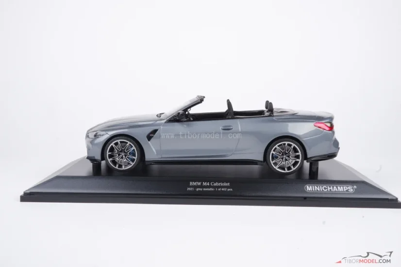 BMW M4 Cabriolet (2021) grey, 1:18 Minichamps