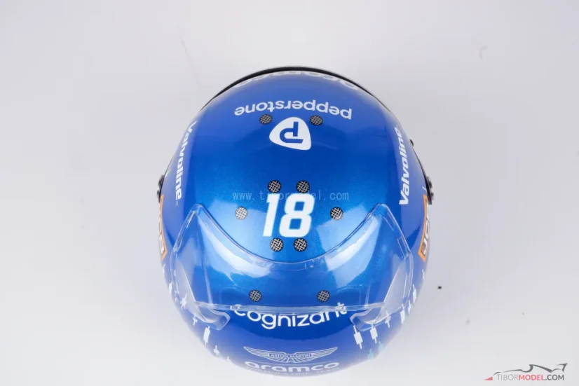 Lance Stroll 2025 Ausztrál Nagydíj mini sisak, Aston Martin, 1:2 Stilo