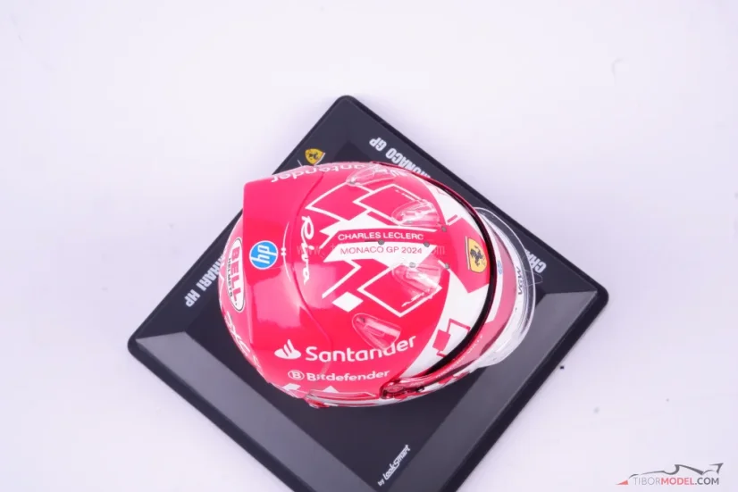 Charles Leclerc 2024 Monaco GP mini helmet, Ferrari, 1:5 Looksmart