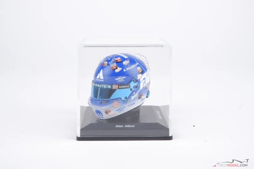Alex Albon 2025 British GP mini helmet, Williams, 1:5 Spark