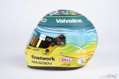 Fernando Alonso 2025 VC Saudské Arábie mini přilba, Aston Martin, 1:2 Bell