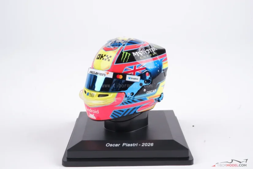 Oscar Piastri 2026 mini přilba, McLaren, 1:5 Spark