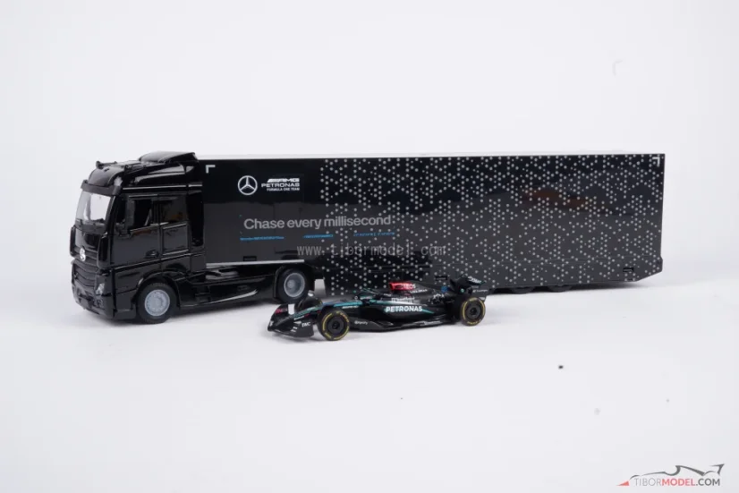 Mercedes Actros - tímový kamión Mercedes AMG Petronas 2024, 1:43 Bburago