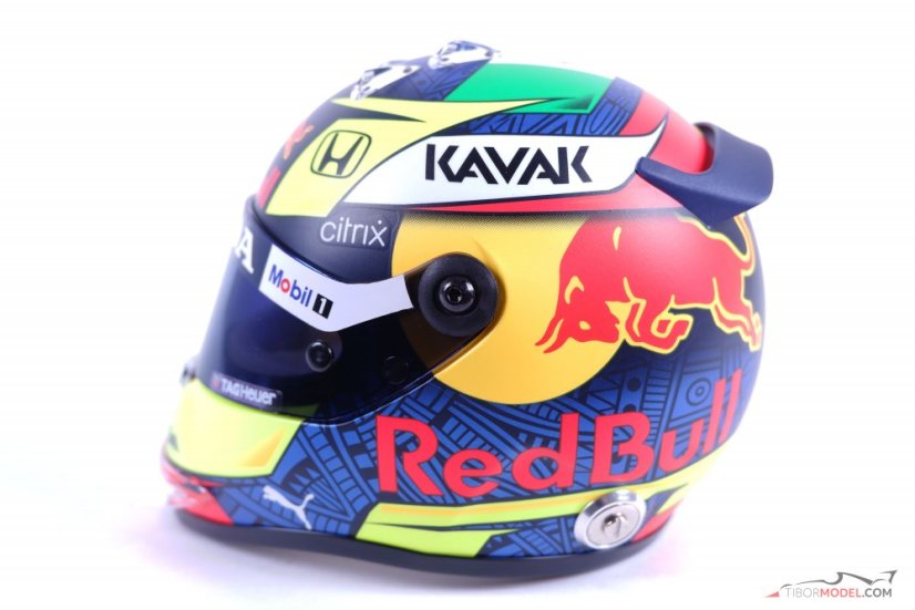 Sergio Perez 2021 Red Bull mini helmet, 1:2 Schuberth