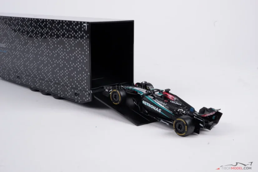 Mercedes Actros - tímový kamión Mercedes AMG Petronas 2024, 1:43 Bburago
