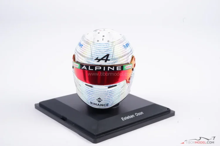 Esteban Ocon 2023, British GP Alpine helmet, 1:5 Spark