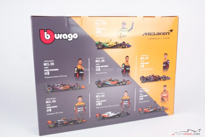 McLaren 2022-2024 ajándékcsomagolás, 1:43 BBurago