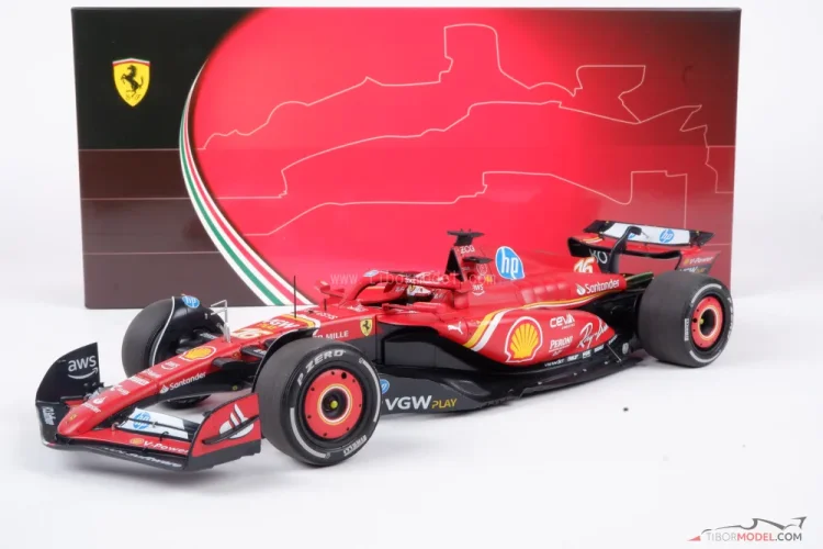 Model car Ferrari SF-24 Leclerc 2024 Monaco, BBR | Tibormodel.com