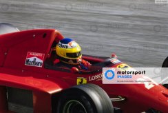 Ferrari F1/86 - Michele Alboreto (1986), 2. helyezett Osztrák Nagydíj, pilótafigurával 1:18 GP Replicas