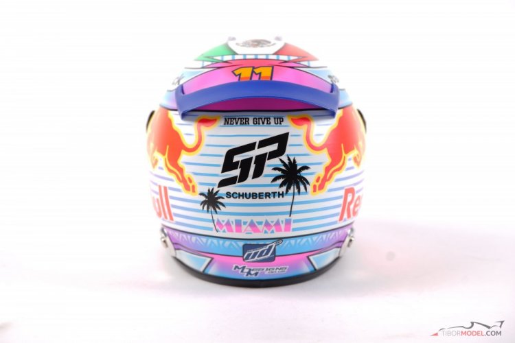 Sergio Perez 2022 Red Bull mini helmet, Miami GP, 1:2 Schuberth
