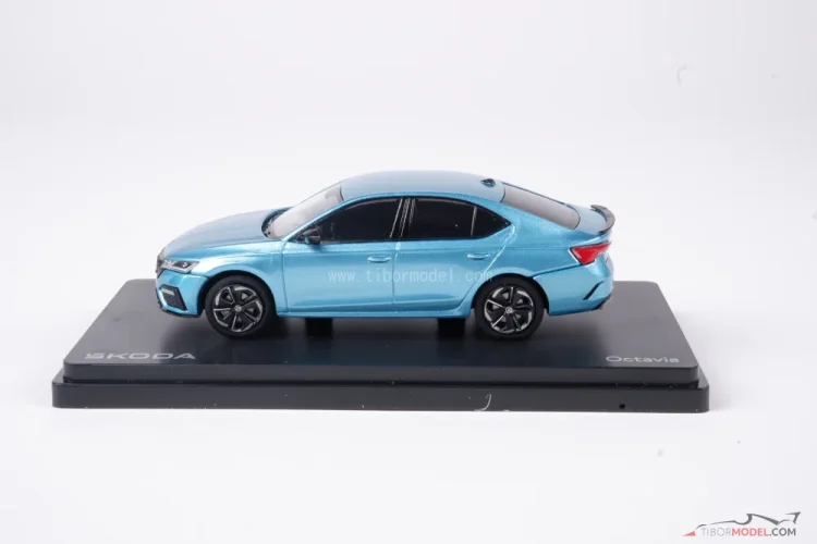 Škoda Octavia IV RS modrá sea, 1:43 Abrex
