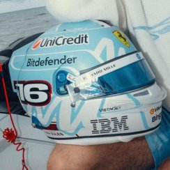 Charles Leclerc 2026 Miami GP mini helmet, Ferrari, 1:5 Looksmart