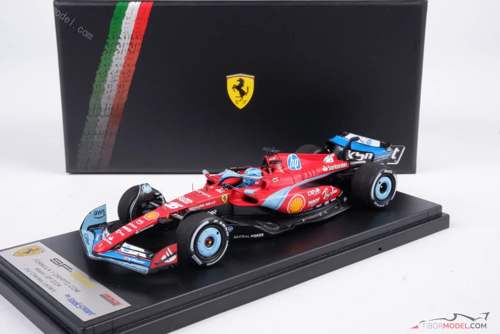 Model Ferrari SF-24 Leclerc 2024 Miami, 1:43 Looksmart