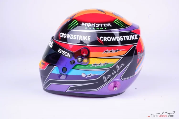 Lewis Hamilton 2021 Mercedes helmet, Qatar GP, 1:2 Bell