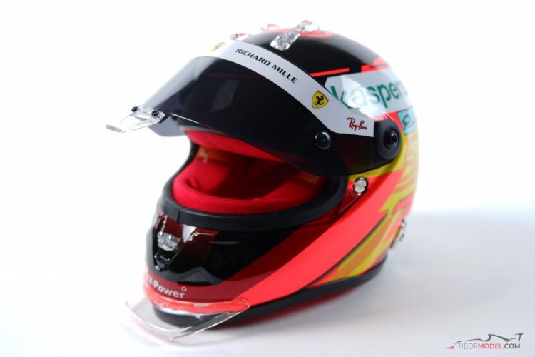 Carlos Sainz Jr. 2021 Ferrari mini helmet, 1:2 Schuberth