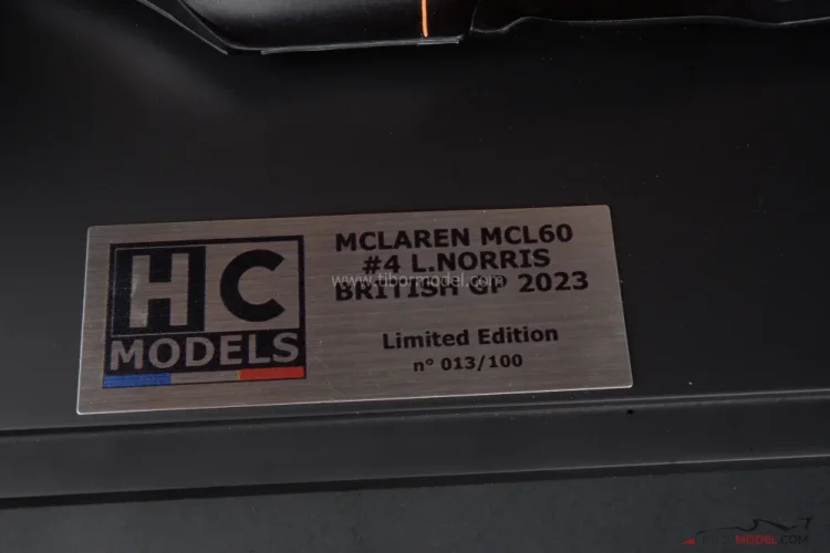 McLaren MCL60 - Lando Norris (2023), Silverstone, 1:8 HC Models McLaren MCL60 - Lando Norris (2023), Silverstone, 1:8 HC Models