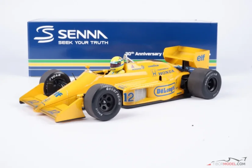 Lotus Honda 99T - Ayrton Senna (1987), 1st win at Monaco, dirty version, 1:18 Minichamps