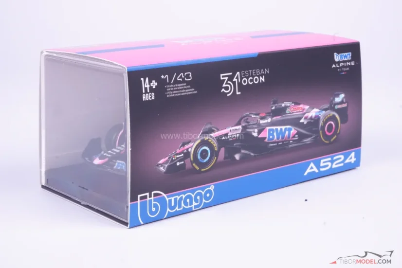 Alpine A524 - Esteban Ocon (2024), 1:43 BBurago Signature