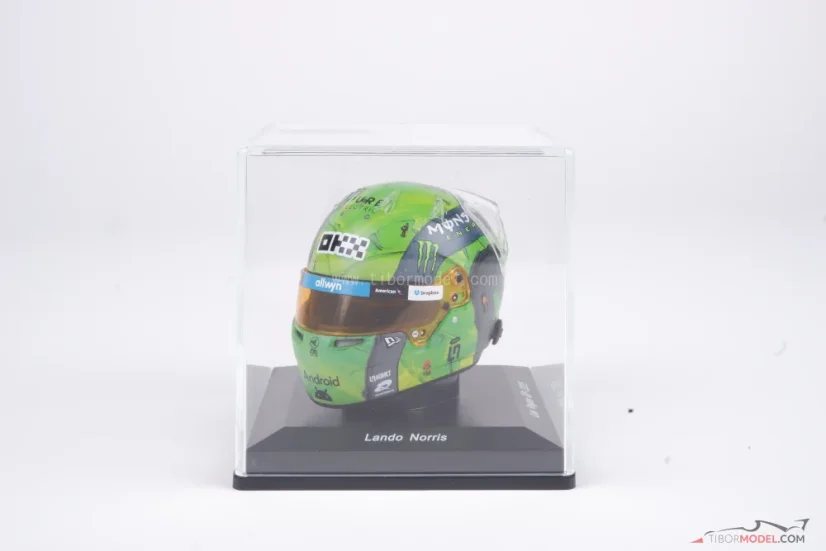 Lando Norris 2025 VC Las Vegas mini prilba, McLaren F1 Team, 1:5 Spark