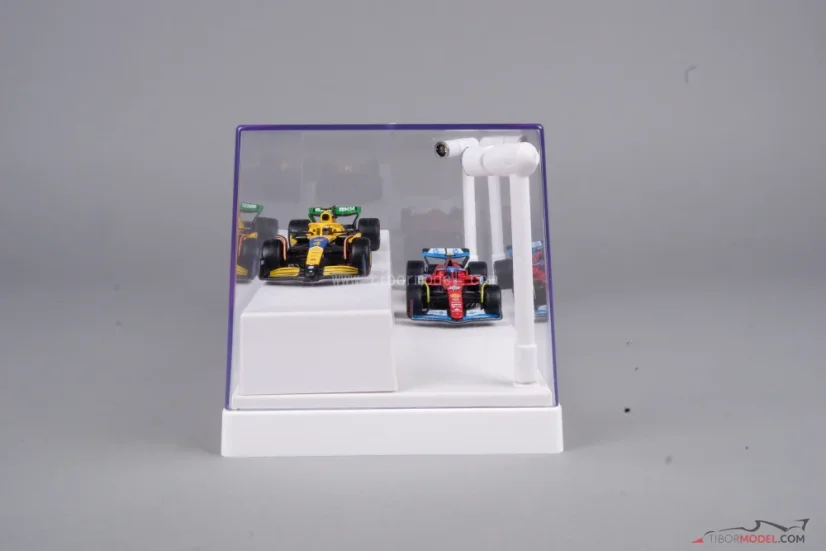 LED vitrin fehér színben 1:24-es és 1:43-as méretarányú modellekre
