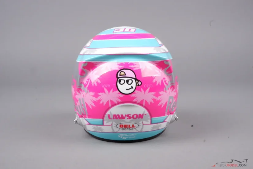 Liam Lawson 2025 VC Miami mini přilba, Racing Bulls, 1:2 Bell