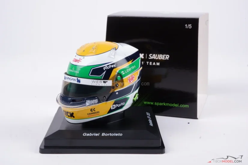 Gabriel Bortoleto 2025 mini prilba, Sauber, 1:5 Spark