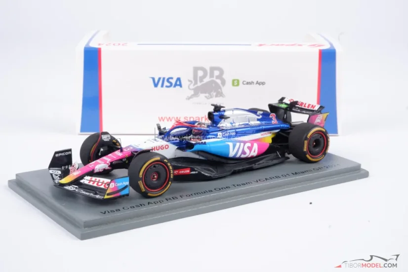 Model Visa RB VCARB 01 Ricciardo 2024, 1:43 Spark | Tibormodel.com