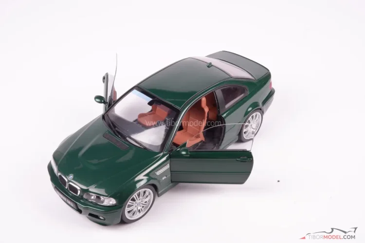 BMW E46 M3 Coupé (2000), zöld, 1:18 Solido