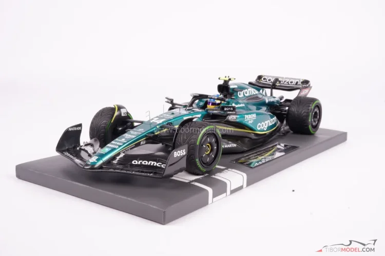 Aston Martin AMR23 - Fernando Alonso (2023), 2. místo Monako, 1:18 Minichamps