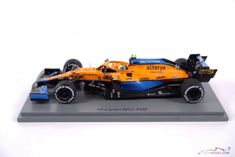 Model car McLaren MCL35M Norris 2021, 1:43 Spark | Tibormodel.com
