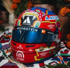 Alex Albon 2025 VC Mexika mini přilba, Williams, 1:5 Spark