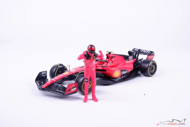 Ferrari SF-23 - Carlos Sainz (2023), s figurkou, 1:24 Bburago