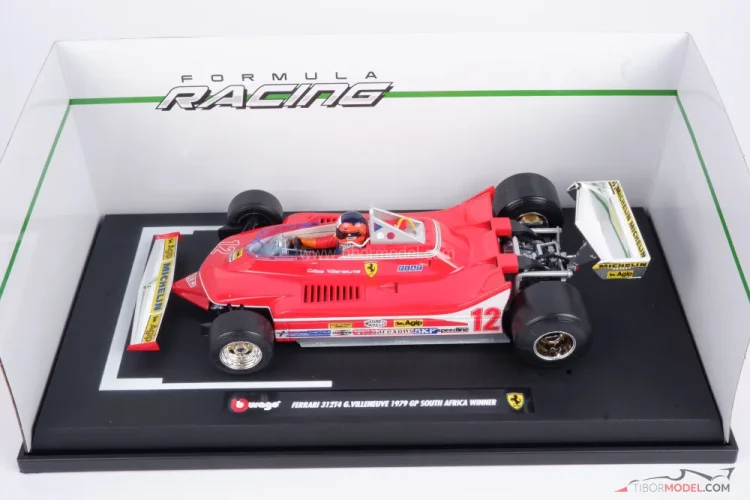 Ferrari 312T4 - Gilles Villeneuve (1979), Winner South African GP, 1:18 Bburago