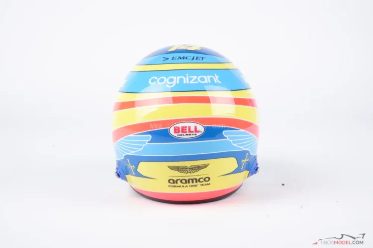 Fernando Alonso 2025 Aston Martin mini prilba, 1:2 Bell