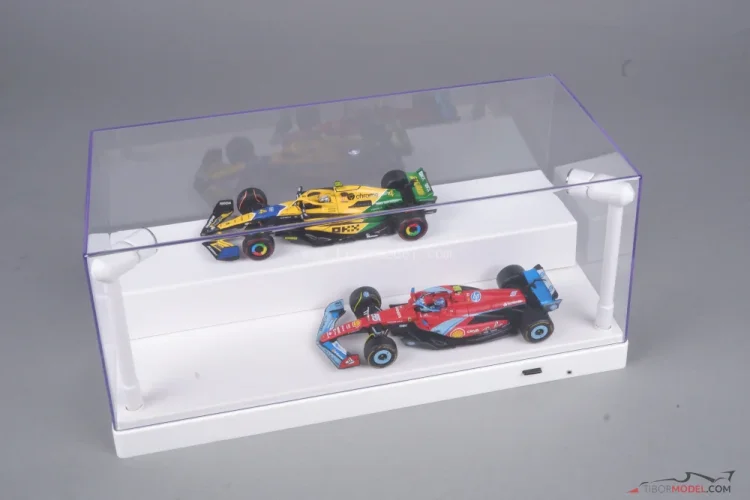 Vitrína LED bílá pro modely měřítka 1:24 a 1:43