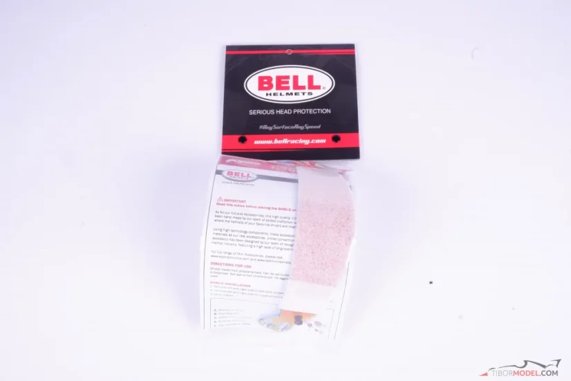 Visor shield red to the Bell 1:2 scale mini helmets