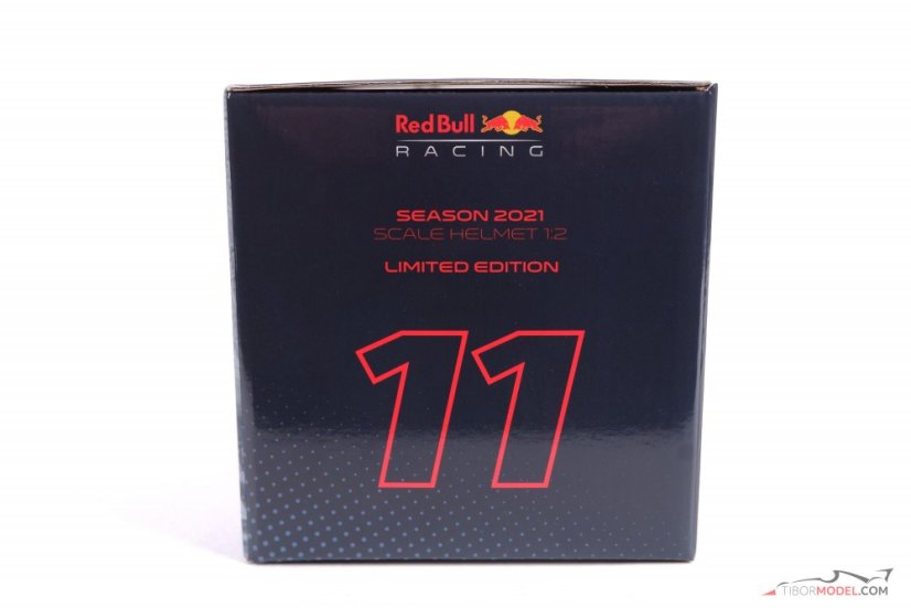 Sergio Perez 2021 Red Bull mini helmet, 1:2 Schuberth