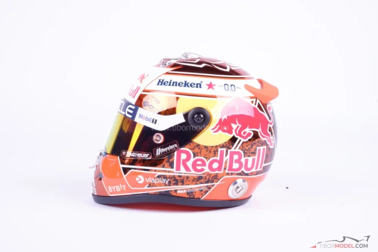 Max Verstappen 2024 narancssárga mini sisak , Red Bull, 1:2 Schuberth