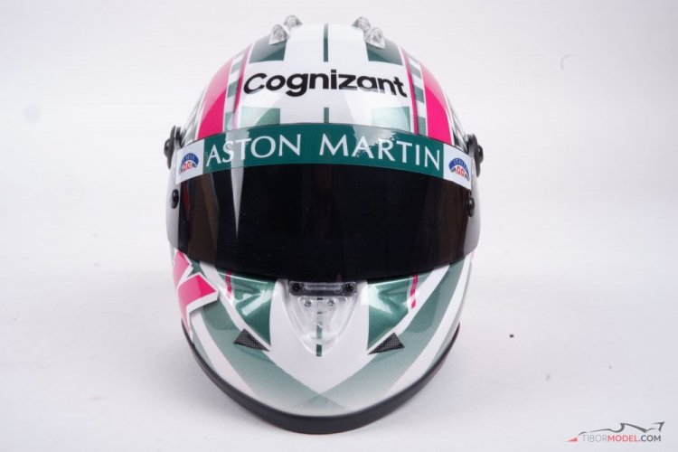 Nico Hülkenberg 2022 Aston Martin mini helmet, 1:2 Schuberth