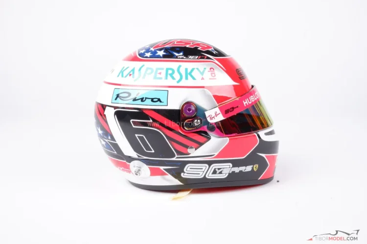 Charles Leclerc 2019 VC USA+Brazília mini prilba, Ferrari, 1:2 Bell
