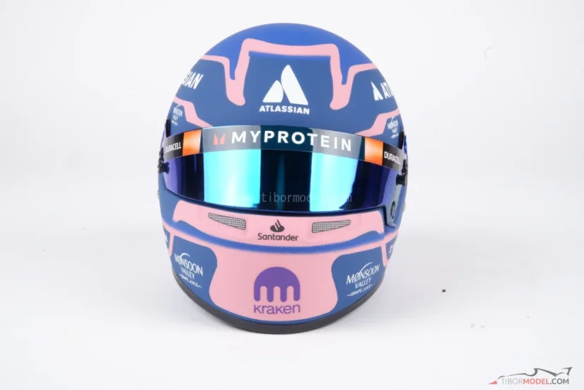 Alex Albon 2025 Williams mini helmet, 1:2 Bell