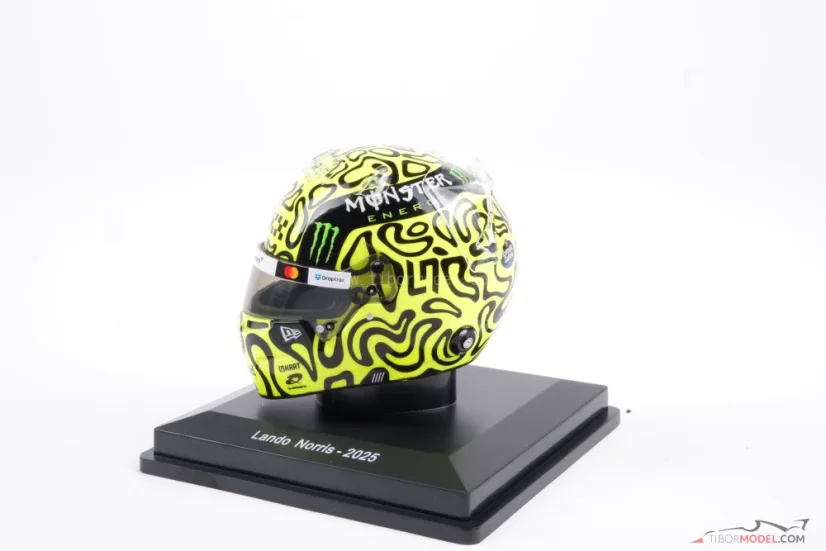 Lando Norris 2025 mini prilba, McLaren, 1:5 Spark