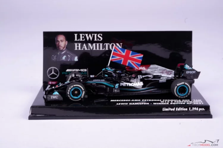 Mercedes W12 - L. Hamilton (2021), 1st British GP, 1:43 Minichamps