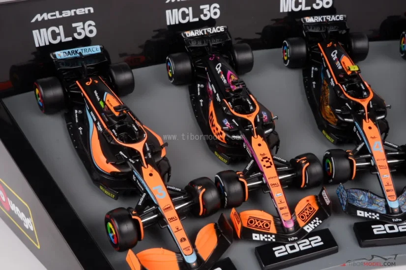 McLaren 2022-2024 ajándékcsomagolás, 1:43 BBurago