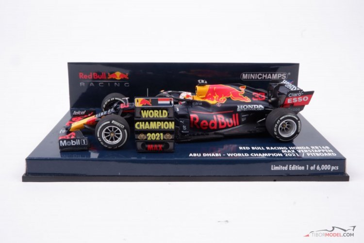 Red Bull RB16b - M. Verstappen (2021), Víťaz VC Abu Dhabi, 1:43 Minichamps