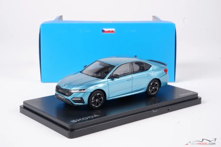 Škoda Octavia IV RS modrá sea, 1:43 Abrex