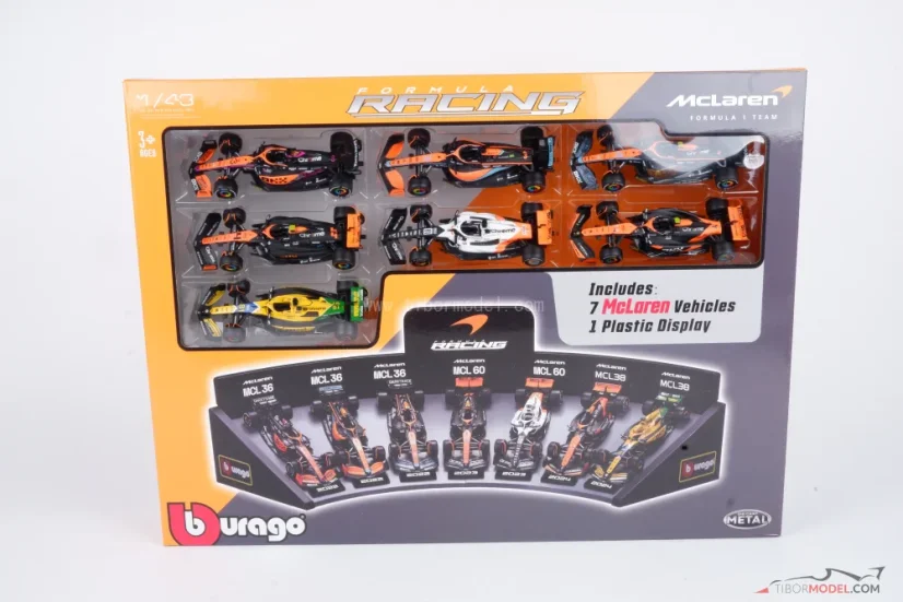 McLaren 2022-2024 ajándékcsomagolás, 1:43 BBurago