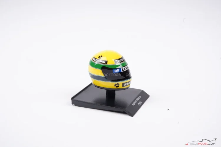Ayrton Senna 1986 Lotus prilba, 1:10 Minichamps