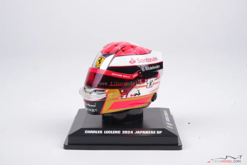Charles Leclerc 2024 Japán Nagydíj mini sisak, Ferrari, 1:5 Looksmart