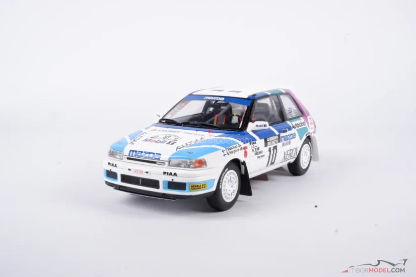 Mazda 323 - Mäkinen/Harjanne (1991) Rally 1000 jazier, 1:18 Ottomobile